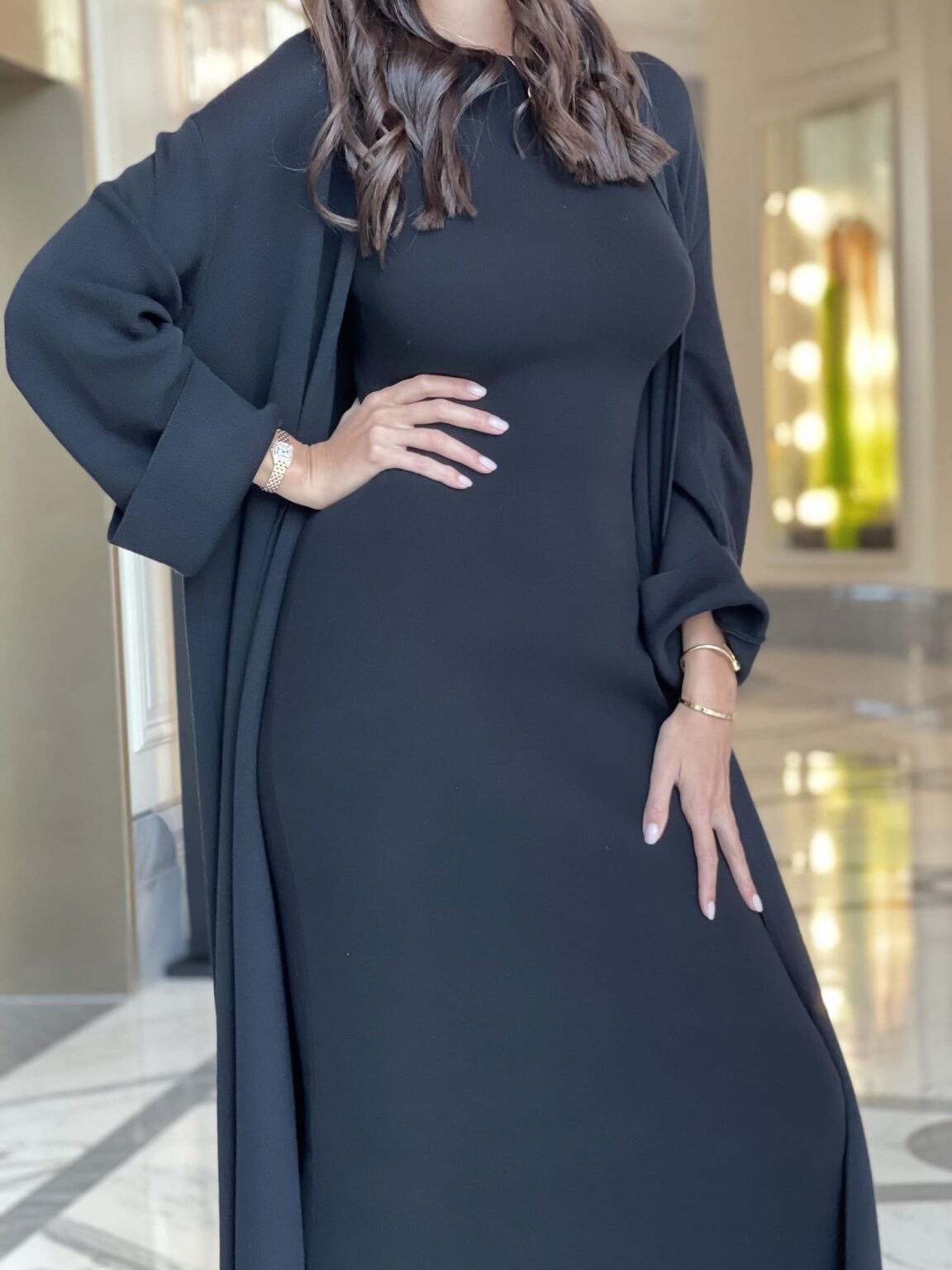 Bagira lange schwarze Strickjacke