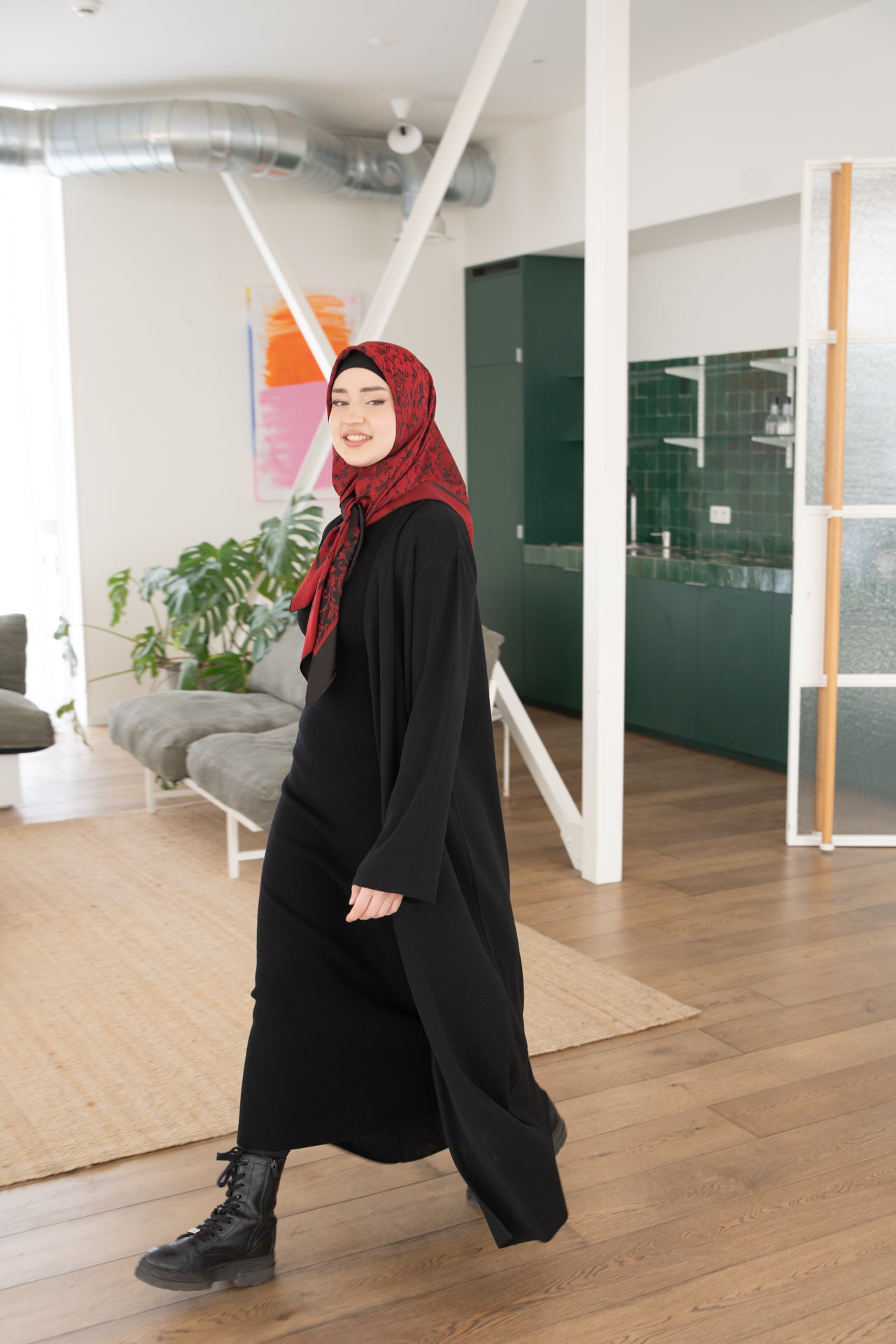 Bagira lange schwarze Strickjacke