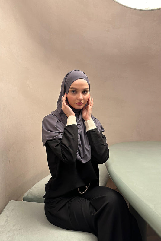 LILY Easy-to-Wear hijab gray