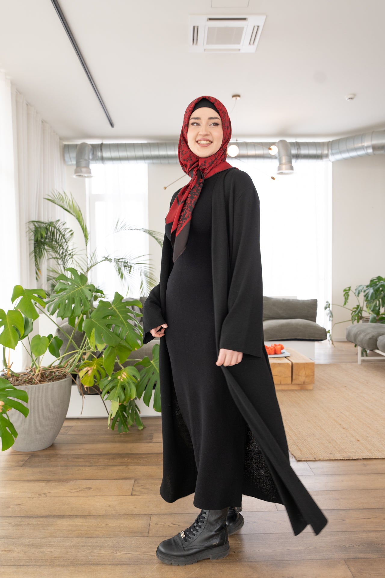 Robe longue Bagira noir sans manches